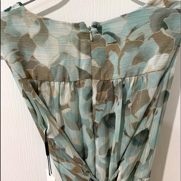 Calvin Klein Lurex Chiffon Floral Print Sleeveless Tiered Maxi Dress NWT - Picture 7 of 10